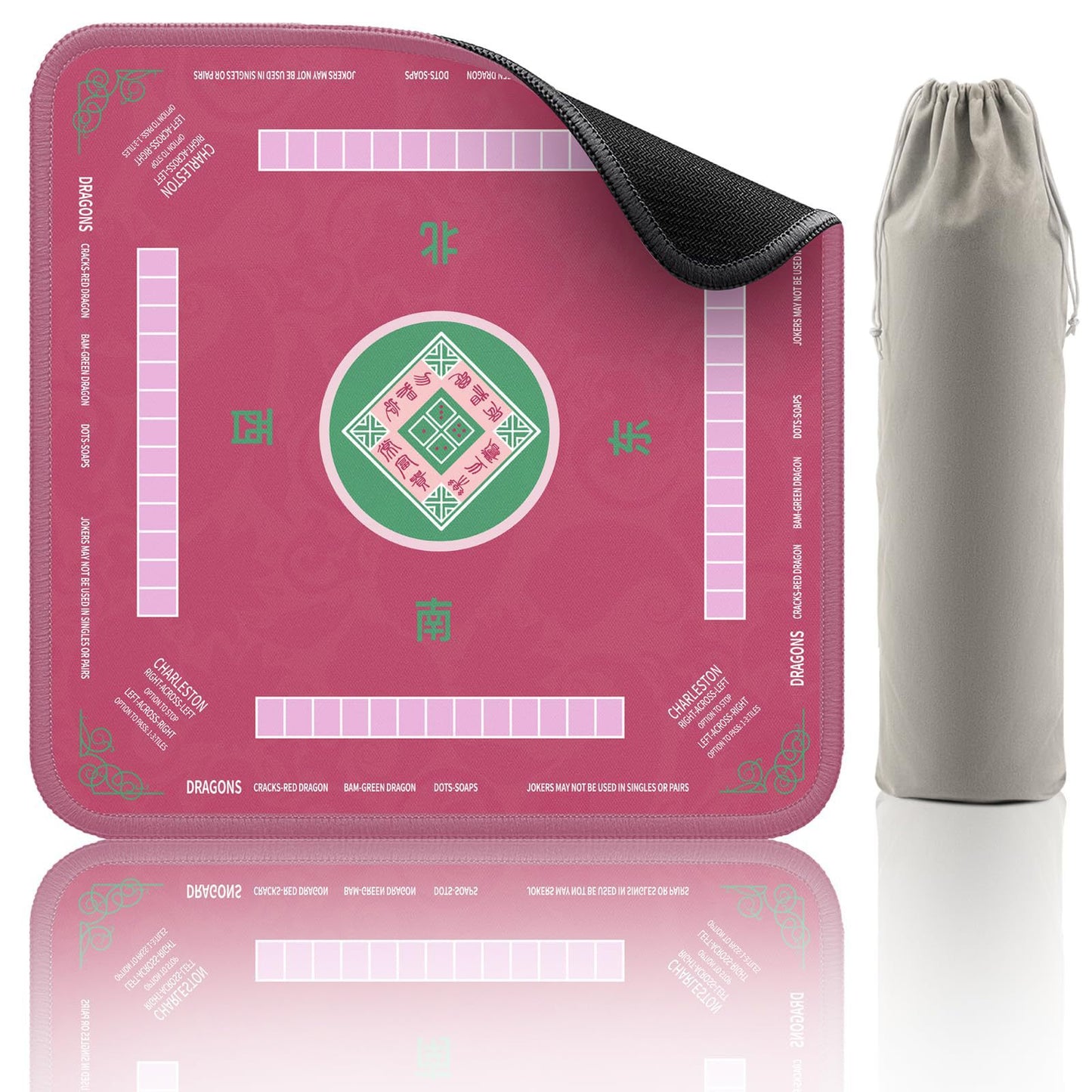 Mahjong Mat - Non-Slip Noise Reduction Gaming Mat 32.4x32.4 Inch